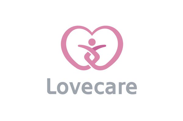 قلب عشق مراقبت از بدن Siluette Body Health Logo نماد طراحی نماد