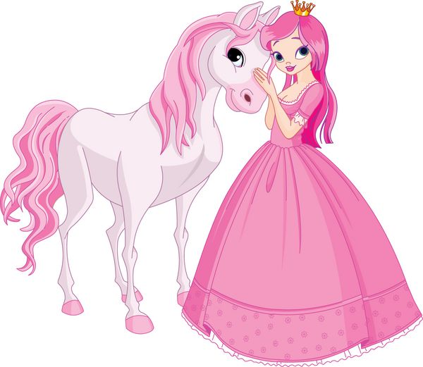 شاهزاده خانم زیبا و اسب ناز او