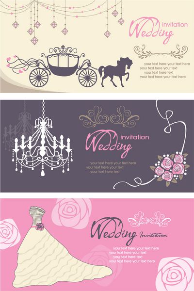 الگوی طراحی کارت های عروسی