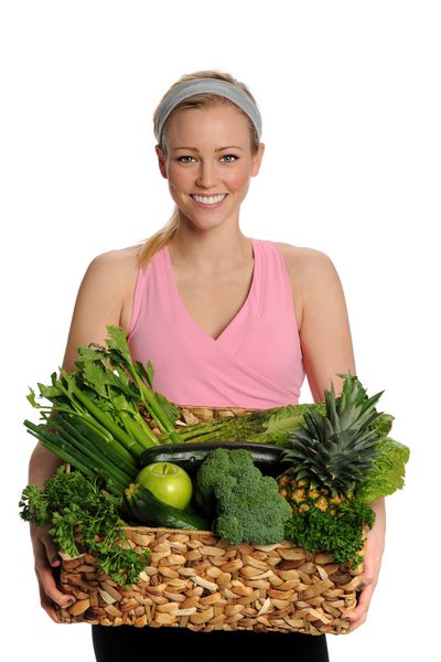سبد خرید سبزیجات از سبزیجات و سبزیجات