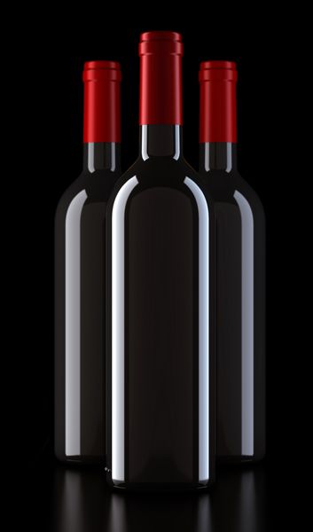 بطری های قرمز شکل بوردو بدون برچسب مسیر کلیپ زدن ارائه