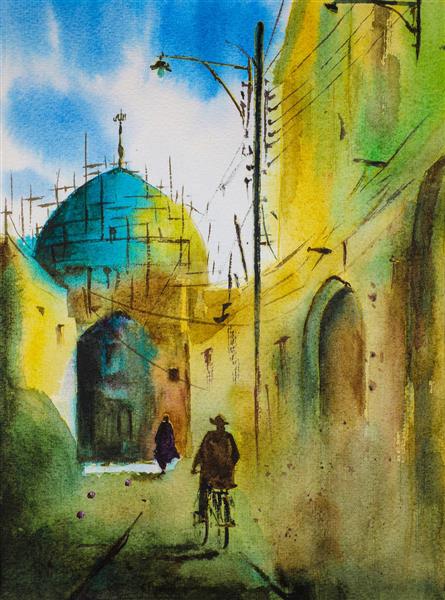 مسجد نقاشی آبرنگ