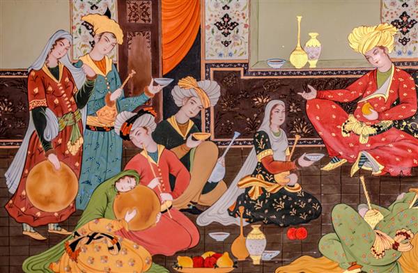 نقاشی مینیاتور دربار ایران قدیم