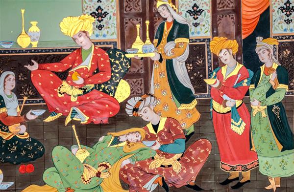 نقاشی مینیاتور دربار قدیم ایران