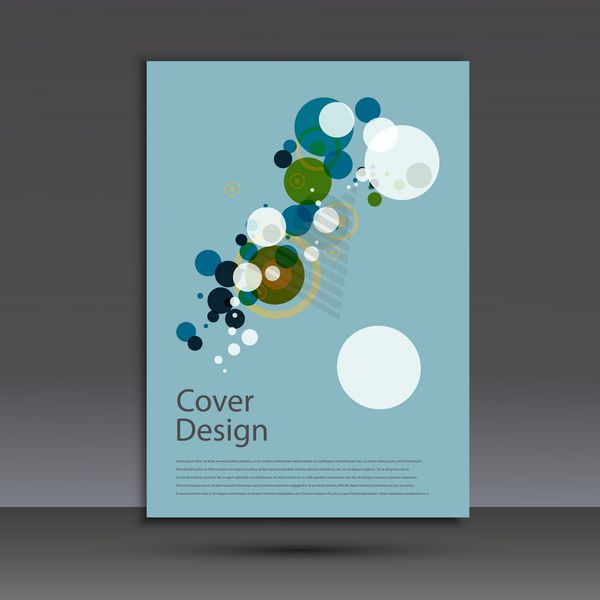 جلد قالب طراحی بروشور دور انتزاعی وکتور