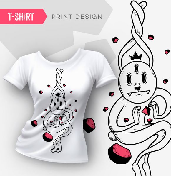 طراحی چاپ مدرن تی شرت