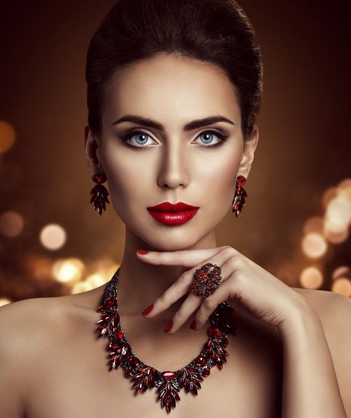 آرایش و جواهرات مدل زیبایی آرایش و زیبایی جواهرات زنانه زیبا جواهرات