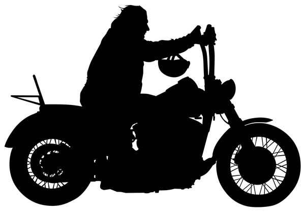 مرد در موتور سیکلت