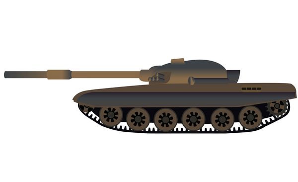 مخزن روسی T-72 نمای جانبی