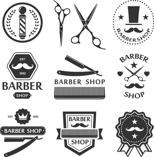 لوگوی فروشگاه آرایشگر برچسب ها نشان های پرنعمت