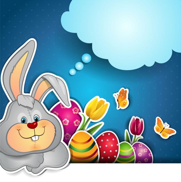 خرگوش با تخم مرغ عید پاک