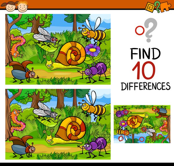 پیدا کردن تفاوت کارتون بازی