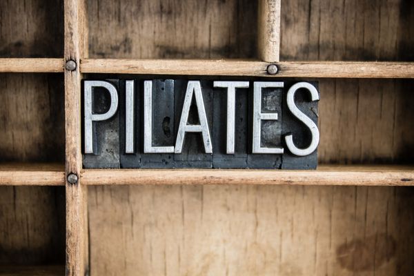 Pilates Concept Metal Letterpress Word در کشو