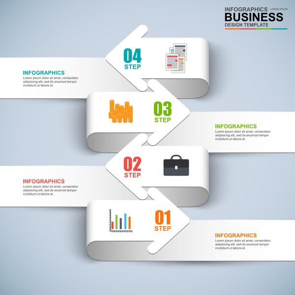فلش کسب و کار دیجیتال 3D فلش Infographic