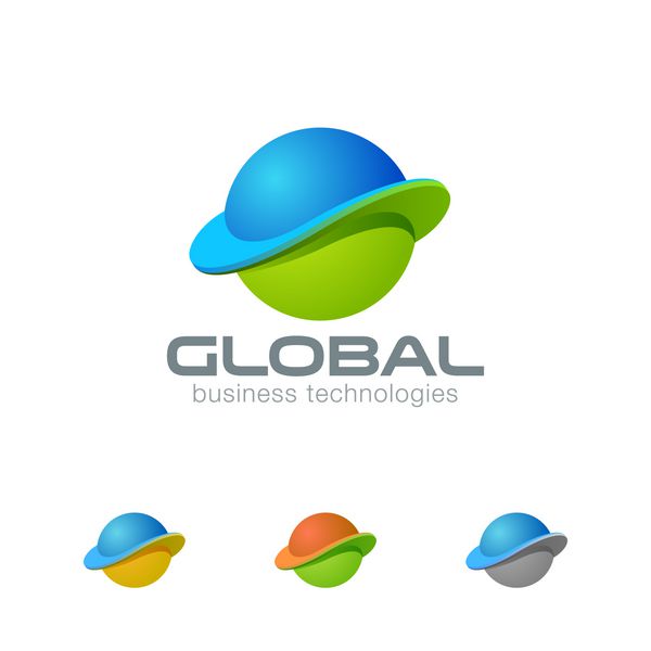 آیکون طراحی Global Logo Planet Abstract Global Planet