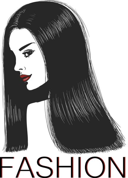 زن با موهای بلند ابریشمی تیره