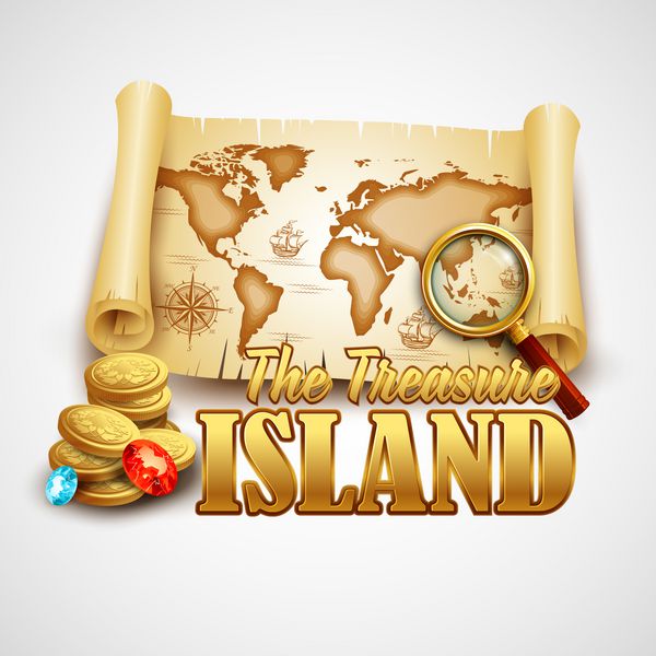 جزیره گنج الگوی وکتور