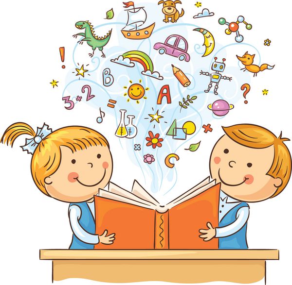 کودکانی که با هم کتاب می خوانند
