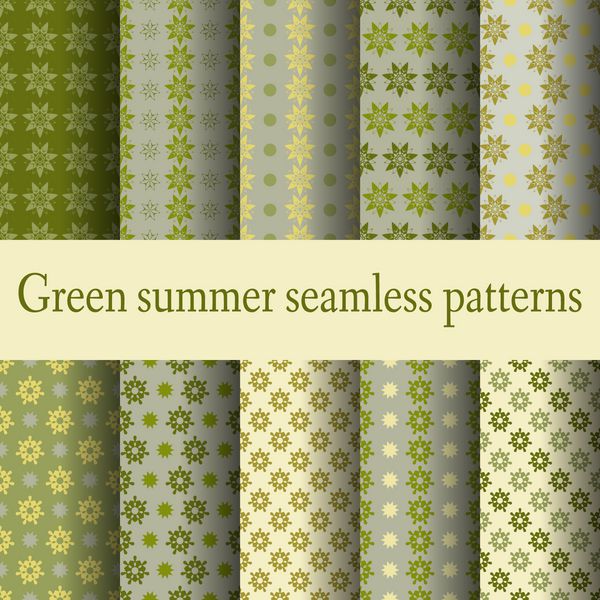 الگوهای تابستانی تابستانی سبز