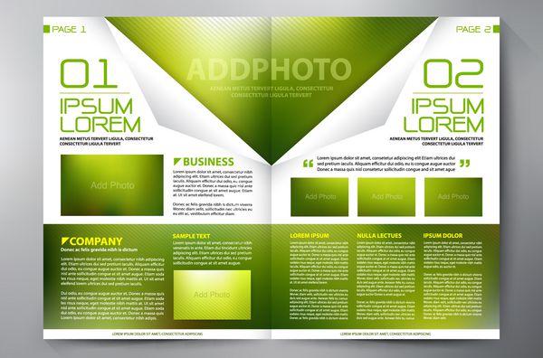 طراحی بروشور قالب دو صفحه a4