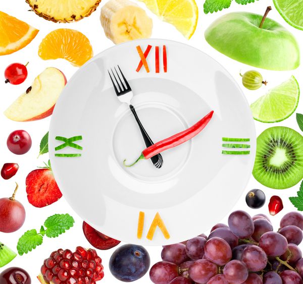 ساعت غذا با میوه
