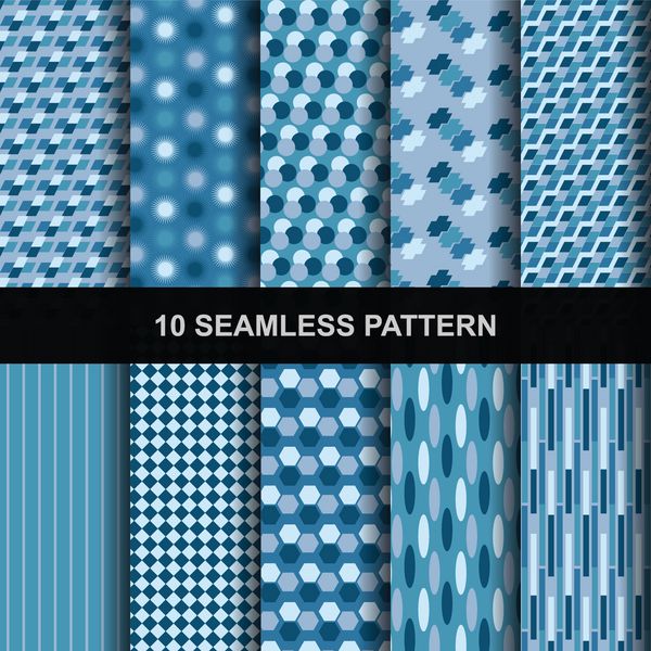 10 الگوی بدون درز مختلف آبی
