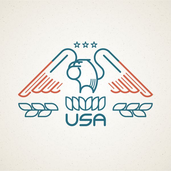 ساخته شده در نماد ایالات متحده آمریکا با الگوهای پرچم آمریکا و الگوهای عقاب