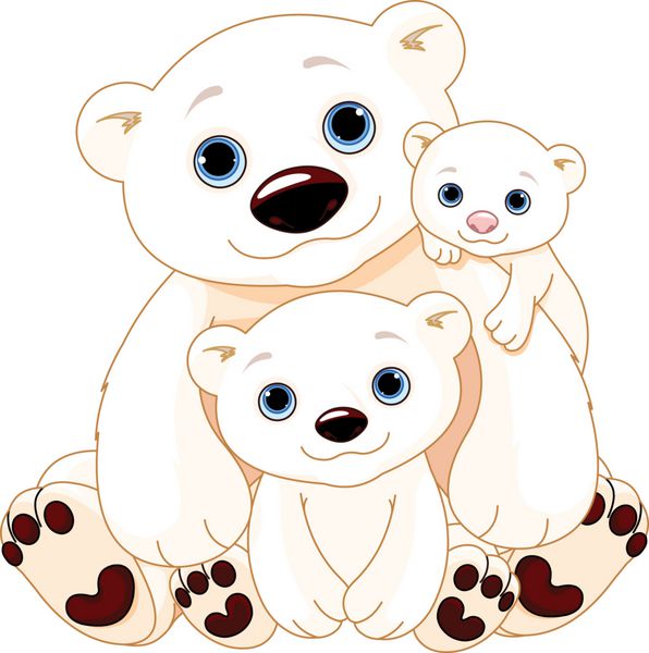 خانواده خرس قطبی بزرگ