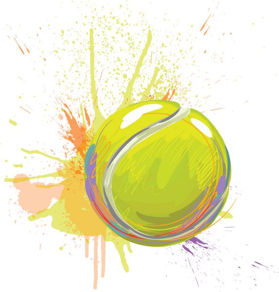 عناصر Tennis BallAll در لایه های جداگانه و گروه بندی شده اند