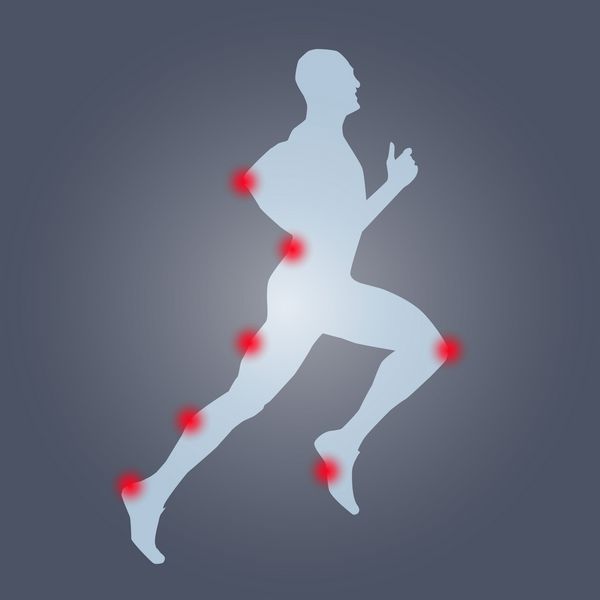آناتومی siluette runner درد ورزش دویدن سلامتی صدمه دیده درد