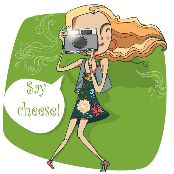 گفت پنیر دختر ناز با دوربین
