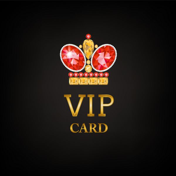کارت VIP با تاج پادشاه یاقوت