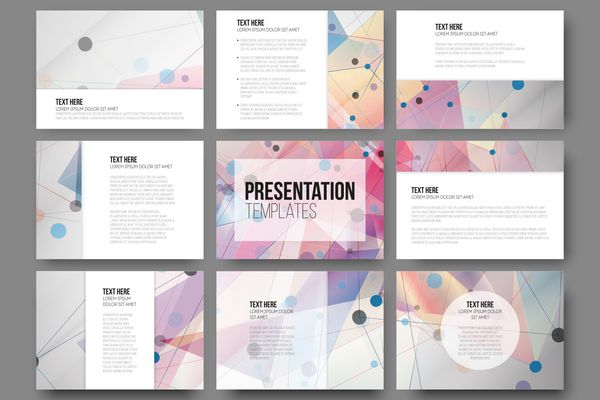 مجموعه 9 قالب برای اسلایدهای ارائه انتزاعی رنگی