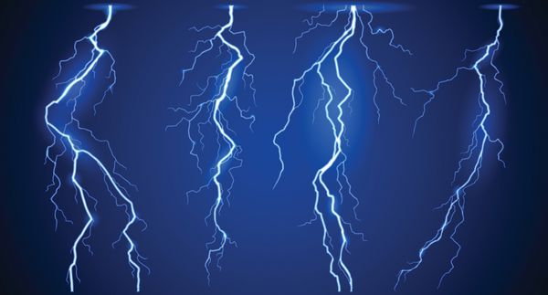  عکس رعد و برق قرمز