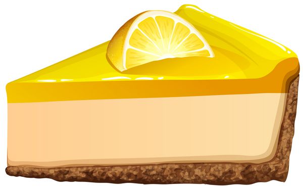 کیک پنیر لیمو روی سفید