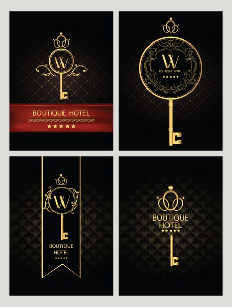 مجموعه کارتهای هتل بوتیک طلا