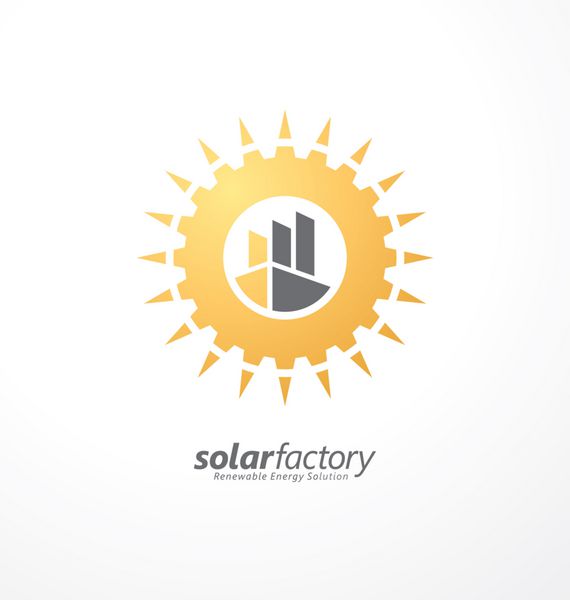 طراحی نماد خلاق برای تجارت انرژی خورشیدی