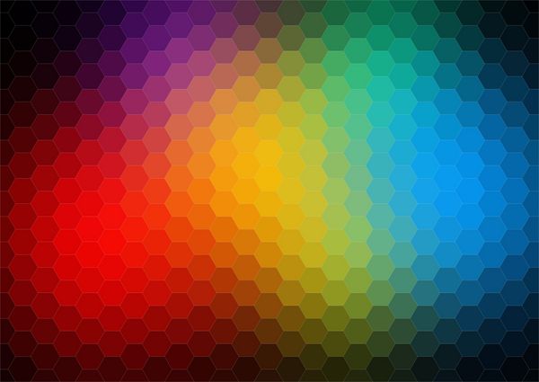 الگوی رنگی از اشکال هندسی مثلث