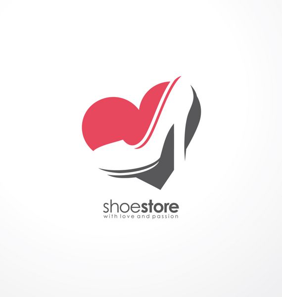 مفهوم نماد خلاق برای فروشگاه کفش