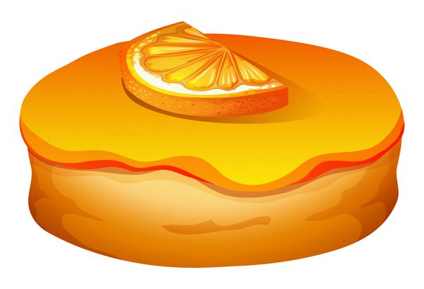 دونات با یخ زدگی پرتقال
