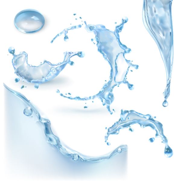 پاشش آب عنصر بردار با شفافیت