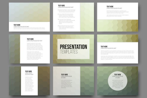مجموعه 9 قالب برای اسلایدهای ارائه تاری هندسی