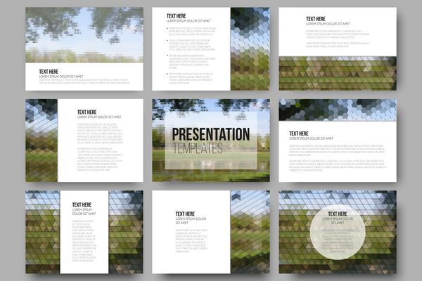 مجموعه 9 قالب برای اسلایدهای ارائه چشم انداز طبیعت
