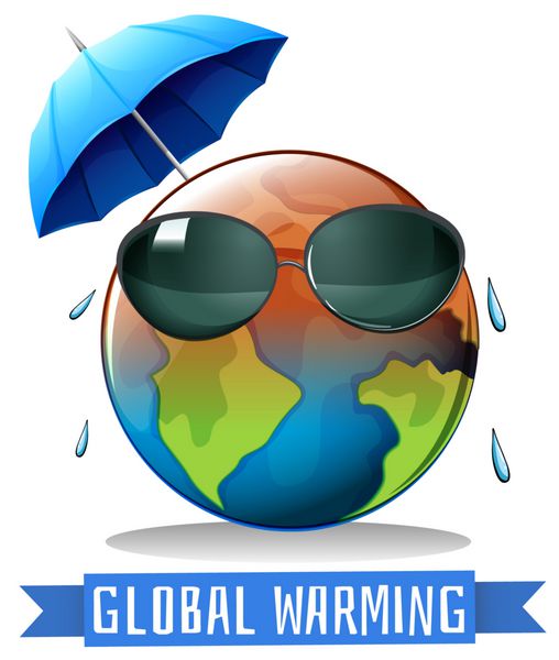 گرم شدن کره زمین با چتر و چتر