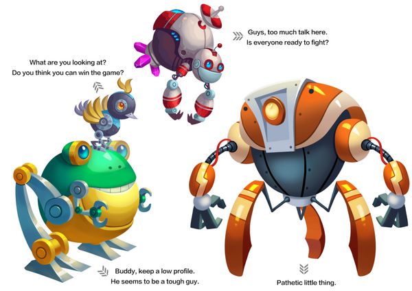 تصویر سری کتاب های رنگ آمیزی پسر amp x27؛ s مورد علاقه مسابقه ربات ها جنگ شروع می شود