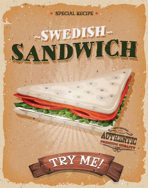 پوستر ساندویچ Grunge And Vintage سوئدی