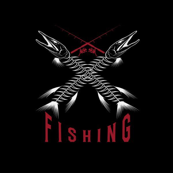 نماد ماهیگیری پرنعمت با اسکلت پیک