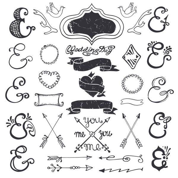 کیت ampersands با حروف طراحی نقشه دکوراسیون عروسی