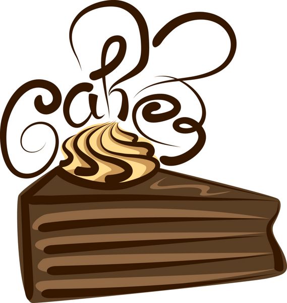 کیک شکلاتی وکتور