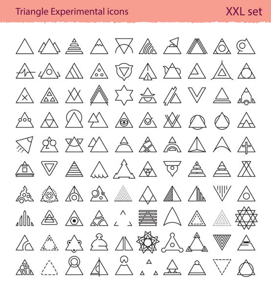 نمادهای آزمایشی مثلث